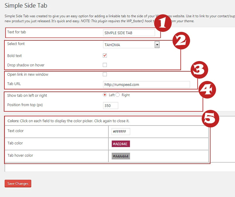 Simple Side Tab - WordPress Floating Action Button