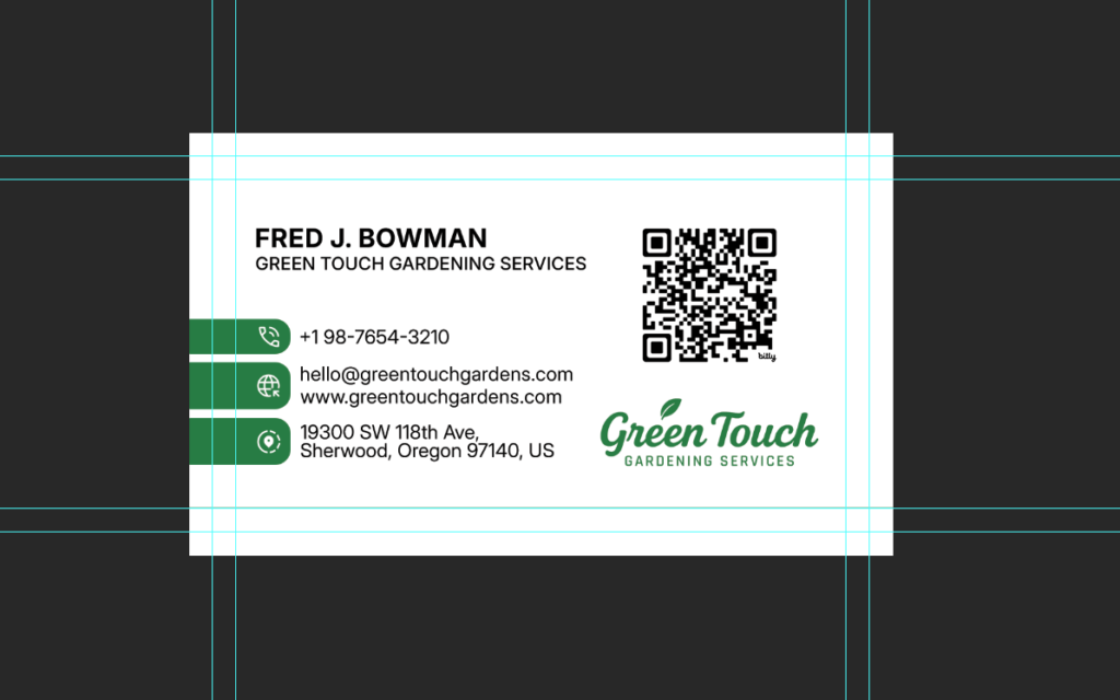 Create Business Card Design - Step-4 Add Contact Information